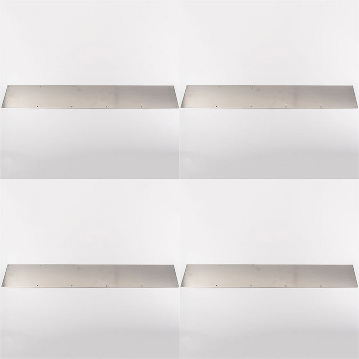 4 PACK 880mm x 150mm Door Kickplate Satin Stainless Steel Kick Plate Protector