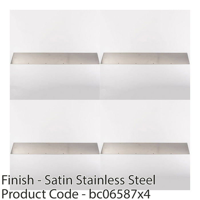 4 PACK 905mm x 150mm Door Kickplate Satin Stainless Steel Kick Plate Protector 1