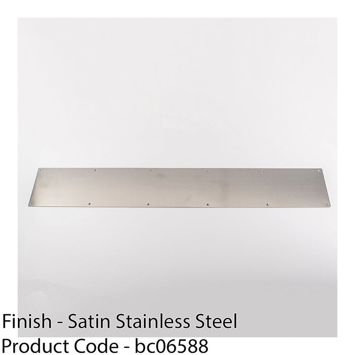 915mm x 150mm Plain Door Kickplate - Satin Stainless Steel Kick Plate Protector 1