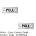 2 PACK Rectangular Door PULL Sign 75 x 30mm Satin Stainless Steel Door Plate 1