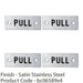 4 PACK Rectangular Door PULL Sign 75 x 30mm Satin Stainless Steel Door Plate 1