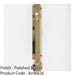 Surface Mounted Flat Sliding Door Bolt Lock 202mm x 36mm Polished Brass 1