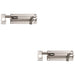 2 PACK Cranked Surface Mounted Sliding Door Bolt Lock 80mm x 38mm Bright Steel