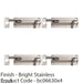4 PACK Cranked Surface Mounted Sliding Door Bolt Lock 80mm x 38mm Bright Steel 1