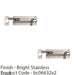 2 PACK Cranked Surface Mounted Sliding Door Bolt Lock 100mm x 38mm Bright Steel 1