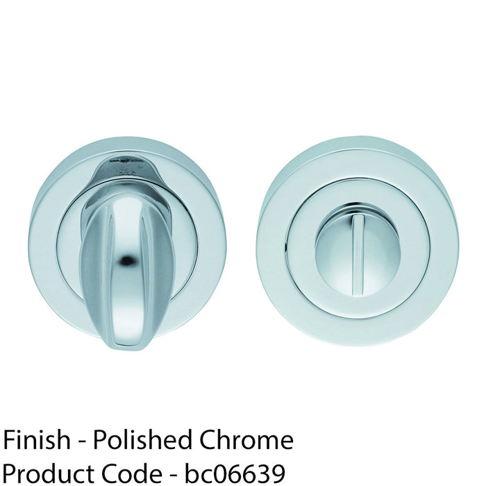 Thumbturn Lock And Release Handle Concealed Fix 50mm Dia Polished Chrome 1