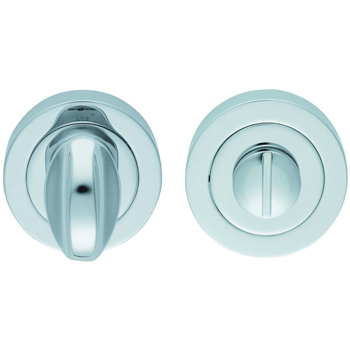 Thumbturn Lock And Release Handle Concealed Fix 50mm Dia Polished Chrome