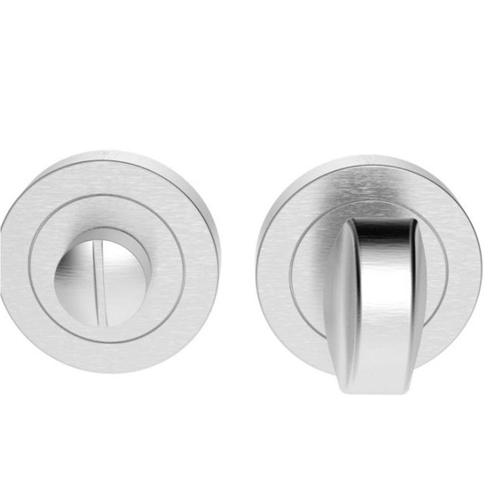 Thumbturn Lock And Release Handle Concealed Fix 50mm Dia Satin Chrome