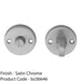 Slim Bathroom Thumbturn Lock and Release Handle 45mm Dia Satin Chrome 1