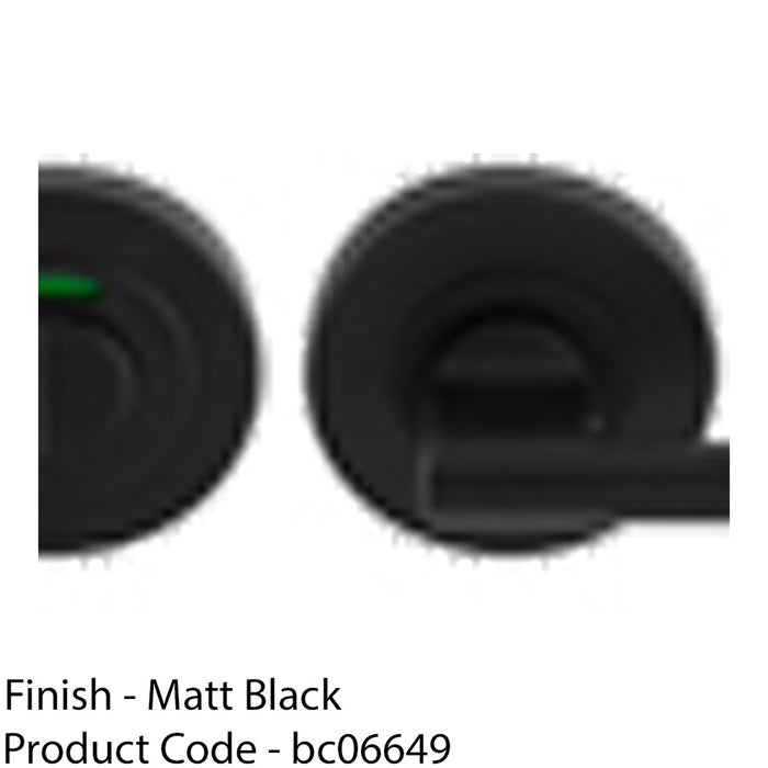 Disabled Toilet Thumbturn Handle With Release & Occupancy Indicator Matt Black 1