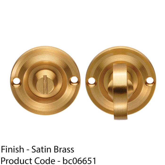 Small Bathroom Thumbturn Lock And Release Handle 67mm Spindle Satin Brass 1