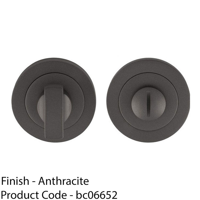 Thumbturn Lock and Release Handle Concealed Fix Round Rose Anthracite Grey 1