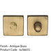 Square Rose Thumbturn & Release Lock - Antique Brass - Bathroom Door WC 1