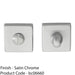 Square Rose Thumbturn & Release Lock - Satin Chrome - Bathroom Door WC 1