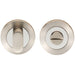 Round Thumbturn Lock and Release With Indicator Satin & Bright Steel