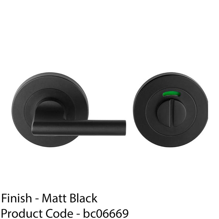 Disabled Thumbturn Handle With Release With Indicator Matt Black 1
