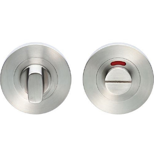 Round Thumbturn Door Lock and Coin Release With Indicator Satin Stainless Steel