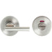 Round Lever Turn Door Lock and Coin Release With Indicator Satin Stainless Steel