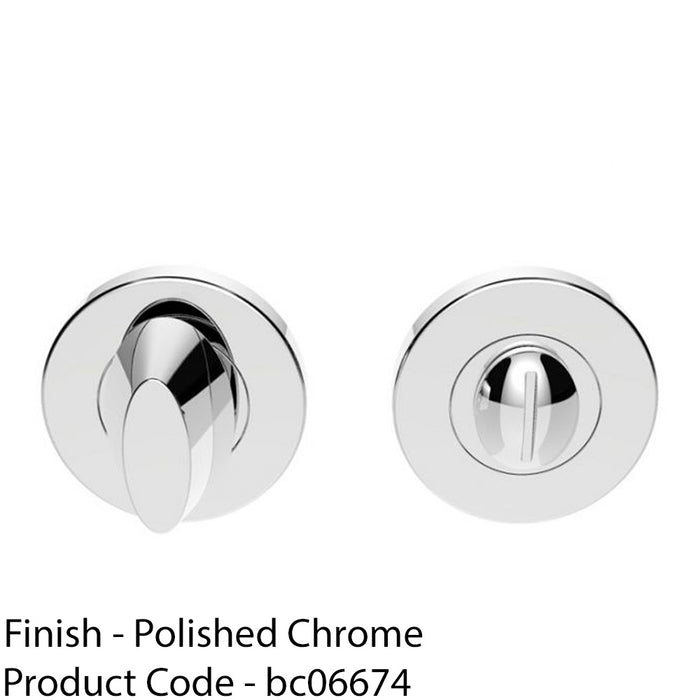 Thumbturn Lock and Release Handle Concealed Fix Push On Rose Polished Chrome 1