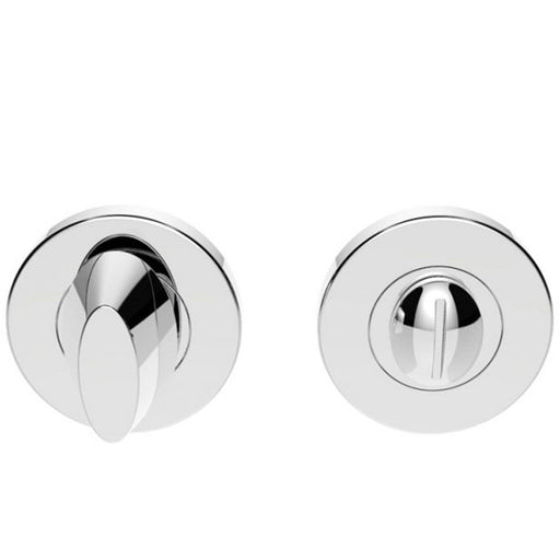 Thumbturn Lock and Release Handle Concealed Fix Push On Rose Polished Chrome