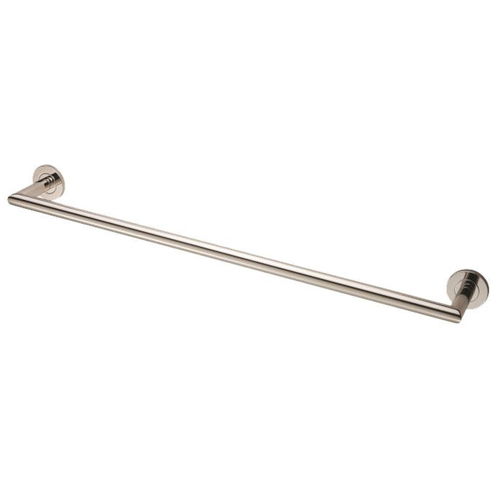 Mitred Bathroom Single Towel Rail Concealed Fix 398mm Centres Bright Steel