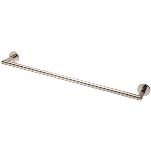Mitred Bathroom Single Towel Rail Concealed Fix 600mm Centres Bright Steel