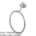 Slim Wall Mounted Towel Ring Holder - Polished Chrome Bathroom Toilet Hoop 1