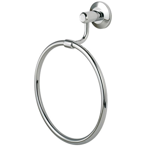 Slim Wall Mounted Towel Ring Holder - Polished Chrome Bathroom Toilet Hoop