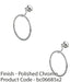 2 PACK Slim Wall Mounted Towel Ring Holder Polished Chrome Bathroom Toilet Hoop 1