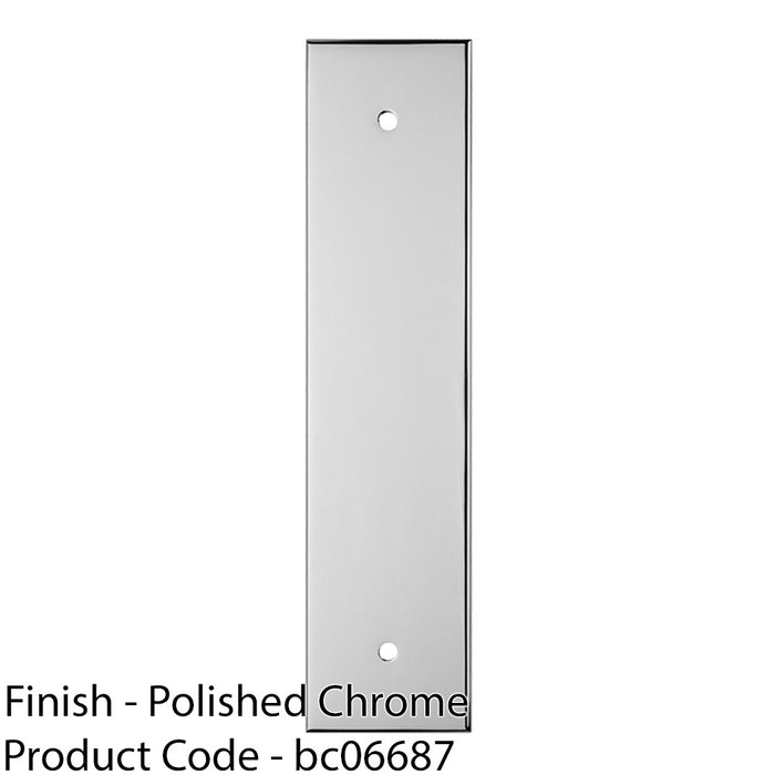 Kitchen Door Pull Handle Backplate - Polished Chrome 168x40mm - 128mm Centres 1