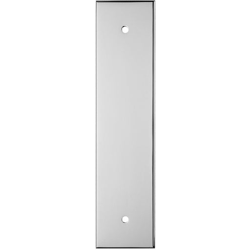 Kitchen Door Pull Handle Backplate - Polished Chrome 168x40mm - 128mm Centres
