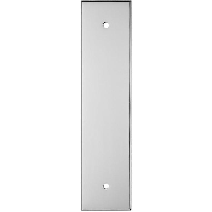 Kitchen Door Pull Handle Backplate - Polished Chrome 168x40mm - 128mm Centres