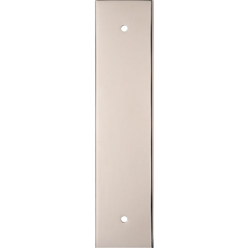 Kitchen Door Pull Handle Backplate - Polished Nickel 168x40mm - 128mm Centres