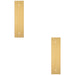 2 PACK Kitchen Door Pull Handle Backplate Satin Brass 168x40mm 128mm Centres