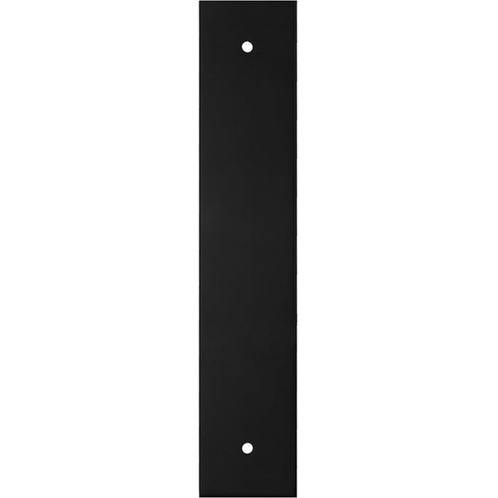 Kitchen Door Pull Handle Backplate - Matt Black 200x40mm - 160mm Centres
