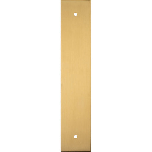 Kitchen Door Pull Handle Backplate - Satin Brass 200x40mm - 160mm Centres