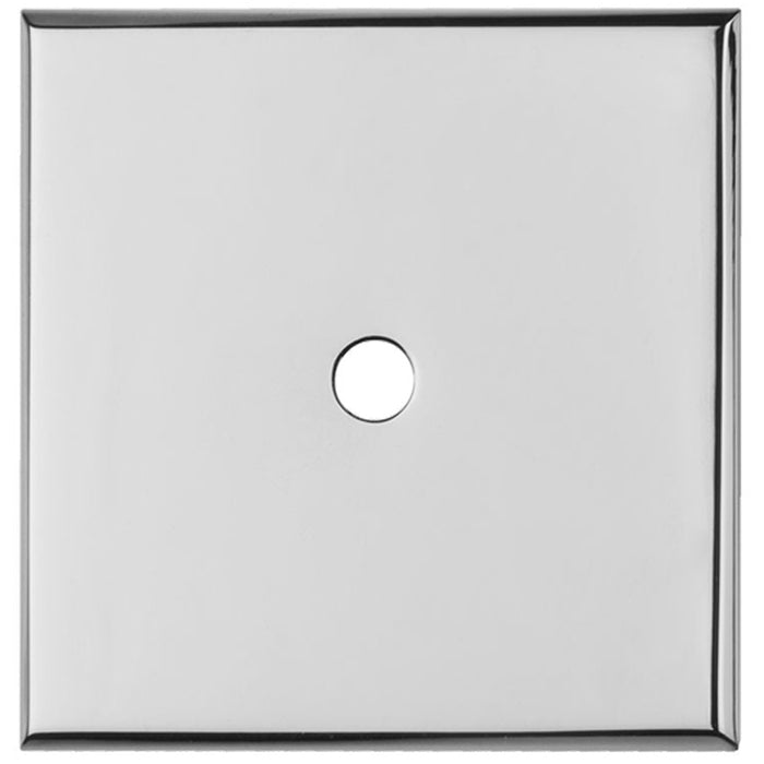 Cabinet Door Knob Backplate - 40mm x 40mm Polished Chrome Cupboard Handle Plate