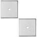2 PACK Cabinet Door Knob Backplate 40mm x 40mm Polished Chrome Cupboard Handle