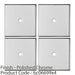 4 PACK Cabinet Door Knob Backplate 40mm x 40mm Polished Chrome Handle Plate 1