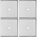 4 PACK Cabinet Door Knob Backplate 40mm x 40mm Polished Chrome Handle Plate