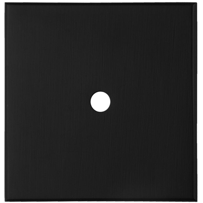 Cabinet Door Knob Backplate - 40mm x 40mm Matt Black Cupboard Handle Plate