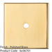 Cabinet Door Knob Backplate - 40mm x 40mm Polished Brass Cupboard Handle Plate 1