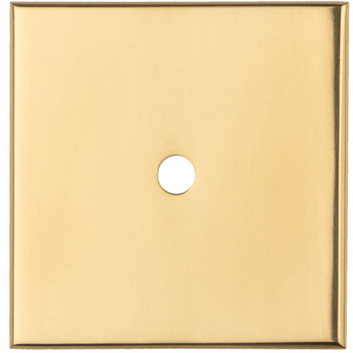 Cabinet Door Knob Backplate - 40mm x 40mm Polished Brass Cupboard Handle Plate