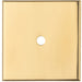 Cabinet Door Knob Backplate - 40mm x 40mm Polished Brass Cupboard Handle Plate