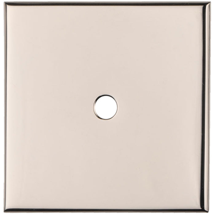 Cabinet Door Knob Backplate - 40mm x 40mm Polished Nickel Cupboard Handle Plate