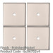 4 PACK Cabinet Door Knob Backplate 40mm x 40mm Polished Nickel Handle Plate 1