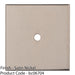 Cabinet Door Knob Backplate - 40mm x 40mm Satin Nickel Cupboard Handle Plate 1