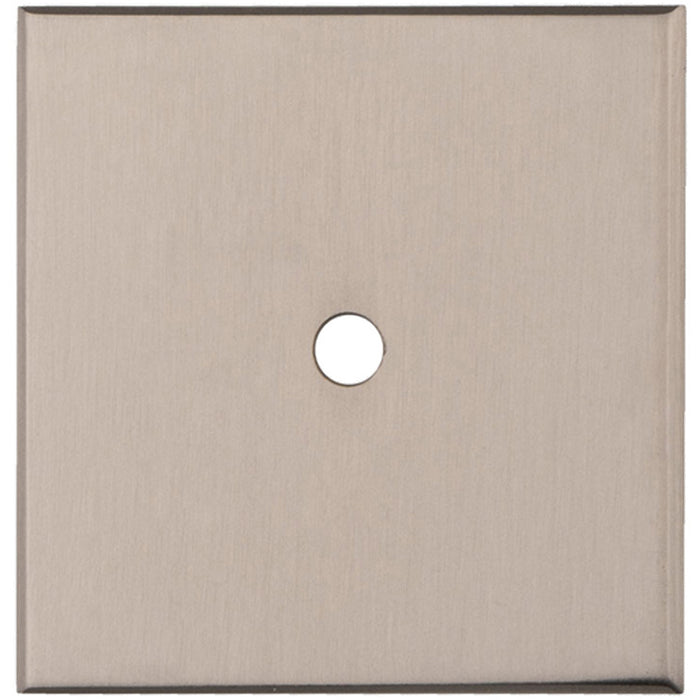 Cabinet Door Knob Backplate - 40mm x 40mm Satin Nickel Cupboard Handle Plate