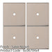 4 PACK Cabinet Door Knob Backplate 40mmx40mm Satin Nickel Cupboard Handle Plate 1