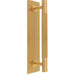 Lined Reeded Drawer Pull Handle & Matching Backplate - Satin Brass 168 x 40mm